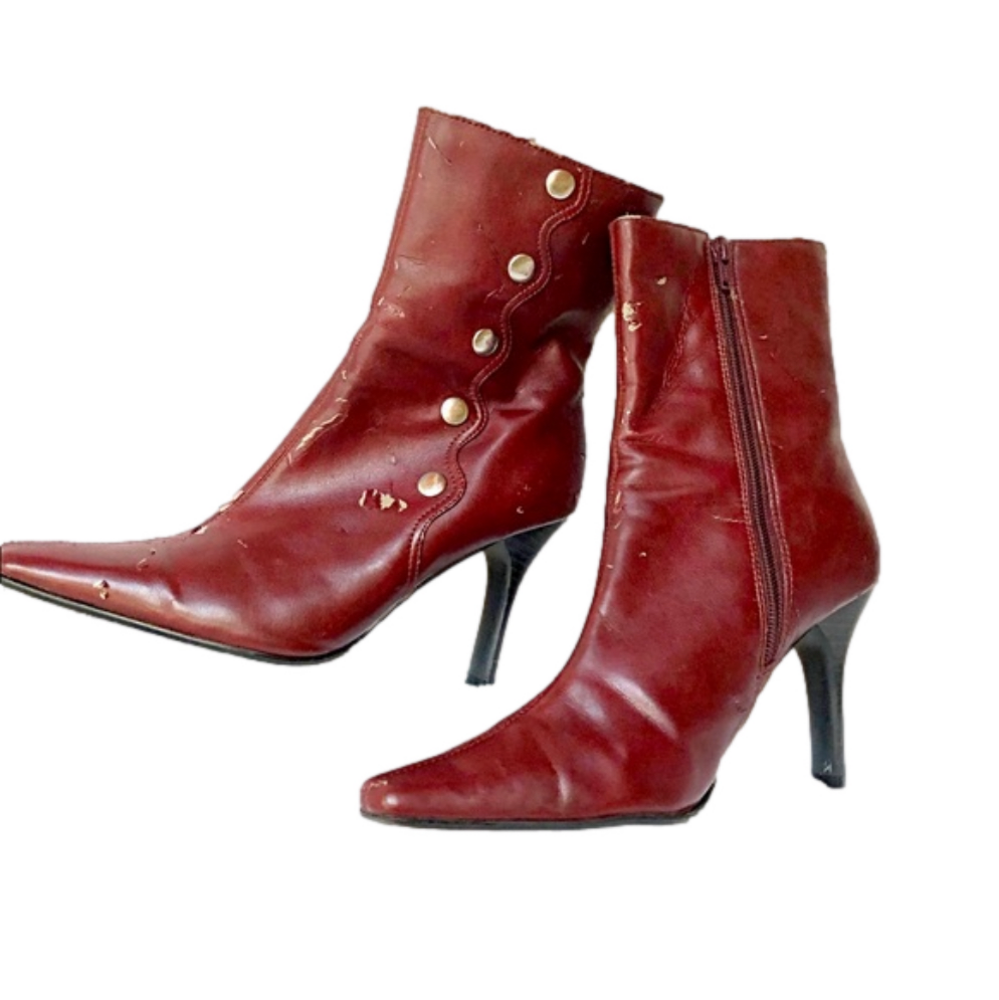 Predictions - Red/Rust heeled bootie - Picture 4 of 10